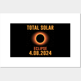 Vintage Total Solar Eclipse 4.08.2024 Posters and Art